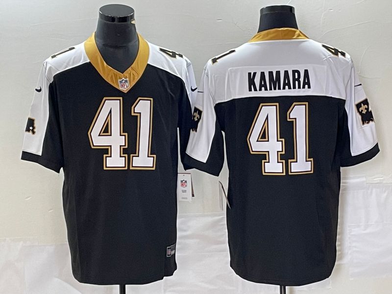 Men New Orleans Saints 41 Kamara Black Nike 2023 Vapor Untouchable Limited Player NFL Jersey